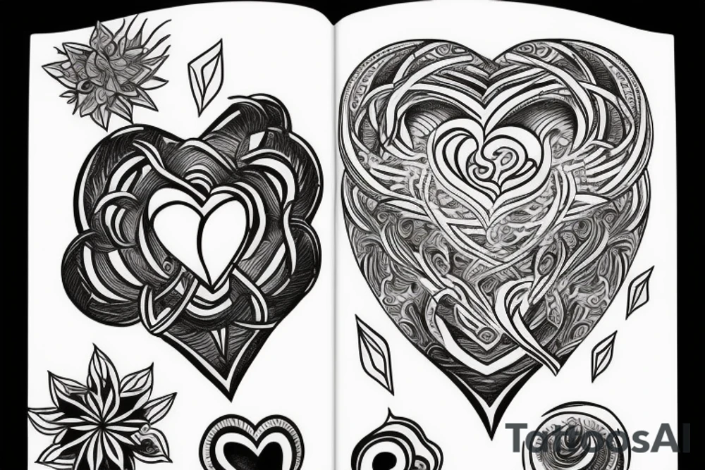 The heart opens a passage for love and interpenetration tattoo idea The heart opens a passage for love and interpenetration tattoo idea