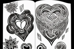 The heart opens a passage for love and interpenetration tattoo idea