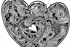 The heart opens a passage for love and interpenetration tattoo idea