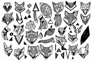 fox writing with fountain pen tattoo idea