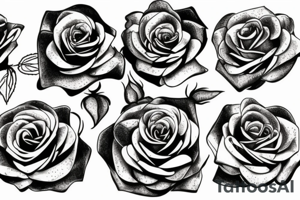 Rose and clock tattoo idea