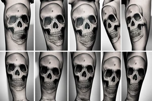 A skull, a clock, a camera tattoo idea