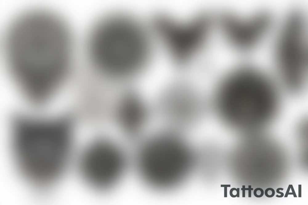 owl compass trees tattoo idea