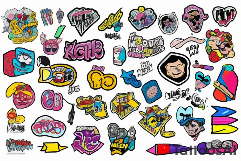 R written in crayon tattoo idea