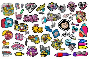 R written in crayon tattoo idea