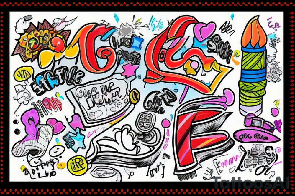 R written in crayon tattoo idea