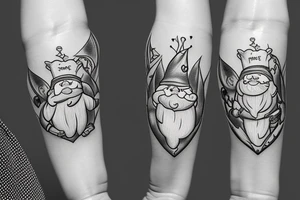 gnome marine twin mom heart true story tattoo idea