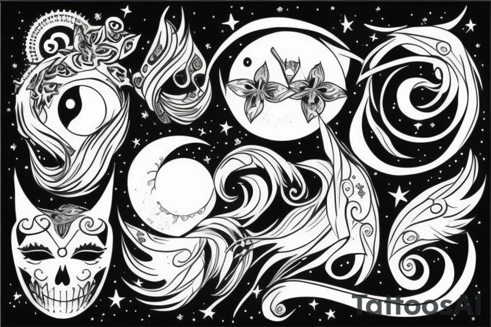 Moonlight tattoo idea