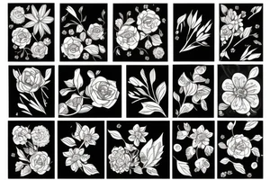 Soft flowers tattoo idea