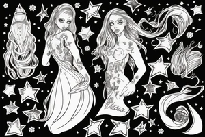 She walks in starlight in a world far away tattoo idea