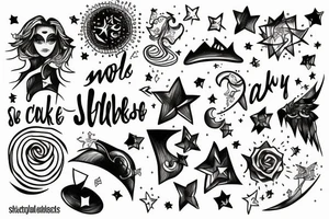 She walks in starlight in a world far away tattoo idea