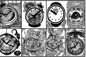 Broken clock tattoo idea