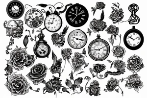 Broken clock with no hands tattoo idea