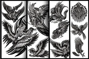 Phoenix flying with talons out tattoo idea