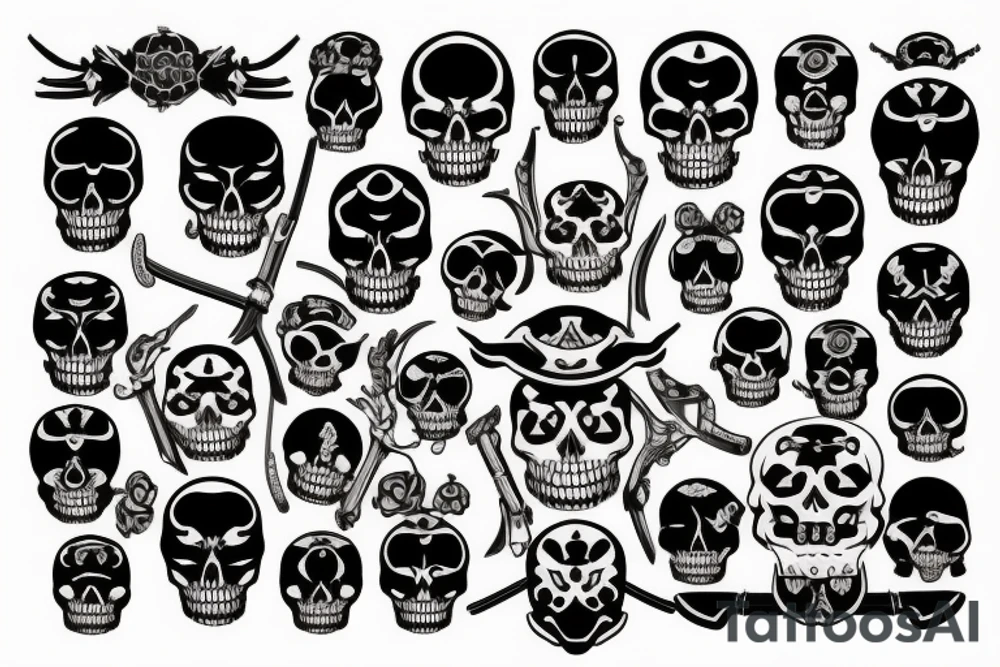 Skull Samurai tattoo idea