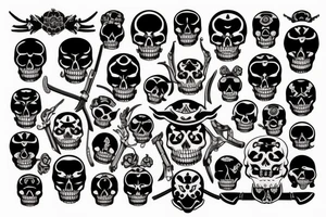 Skull Samurai tattoo idea