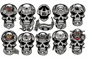 Skull Samurai tattoo idea