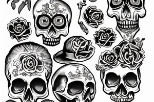 skull money tattoo idea