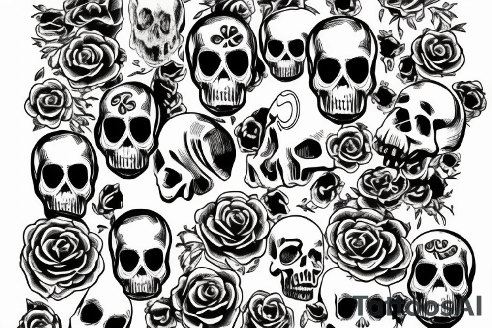 skull money tattoo idea