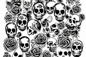 skull money tattoo idea