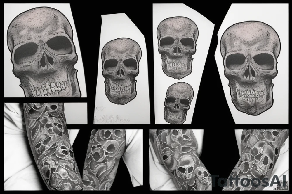 skull money tattoo idea