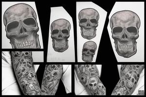 skull money tattoo idea
