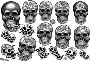 skull money tattoo idea