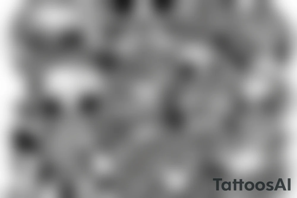 skull head with dollar bills tattoo idea