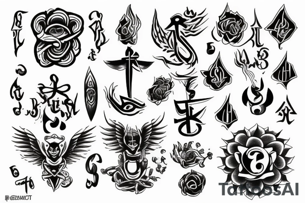 spiritual sign of great luck tattoo idea