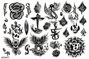 spiritual sign of great luck tattoo idea