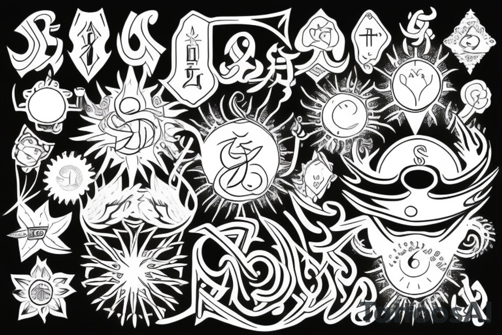 spiritual sign of great luck tattoo idea