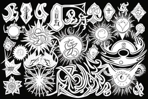 spiritual sign of great luck tattoo idea