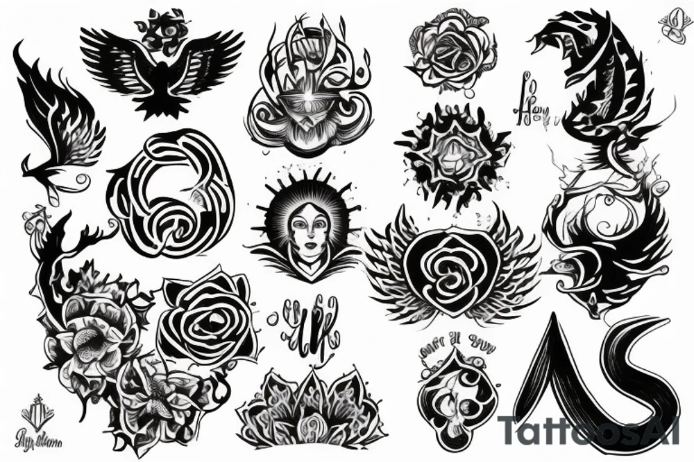 spiritual great luck tattoo idea