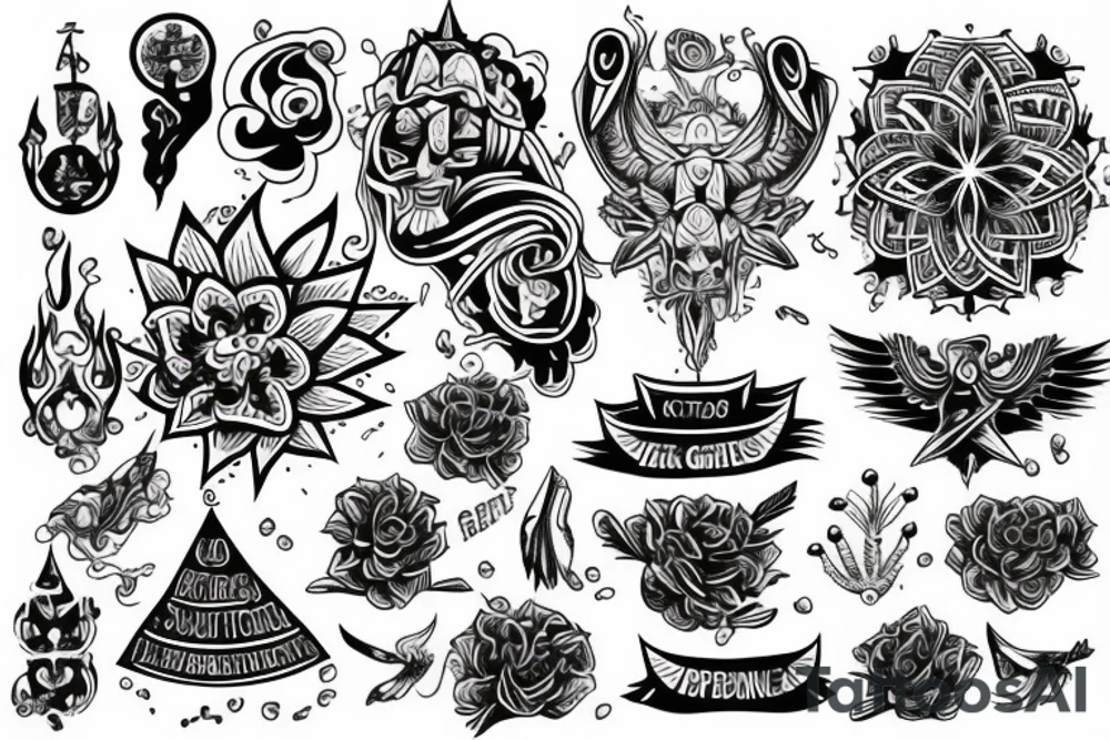 spiritual great luck tattoo idea