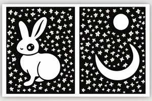 rabbit seeing the moon tattoo idea
