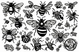 Bee in the present tattoo idea