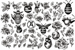 Bee in the present tattoo idea