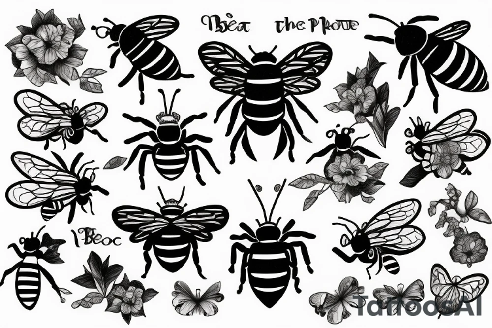 Bee in the present tattoo idea