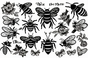 Bee in the present tattoo idea