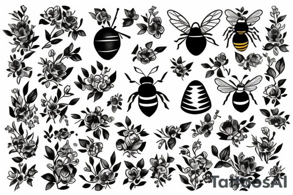 Bee in the present tattoo idea