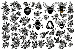 Bee in the present tattoo idea