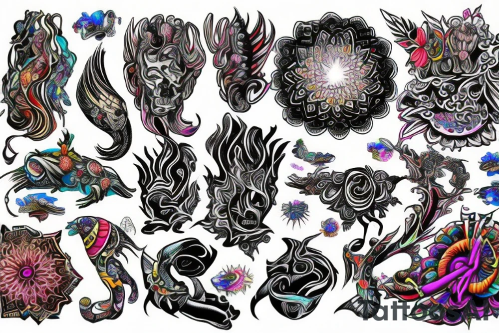 Psychedelic arm tattoo tattoo idea