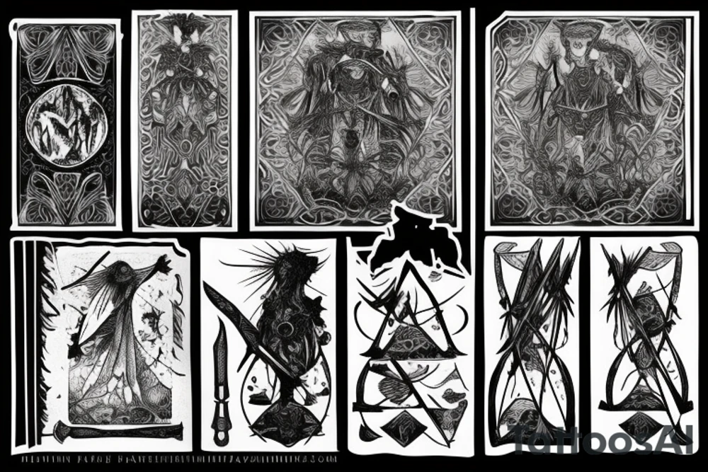 Gormenghast mountain spear tattoo idea