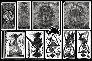 Gormenghast mountain spear tattoo idea