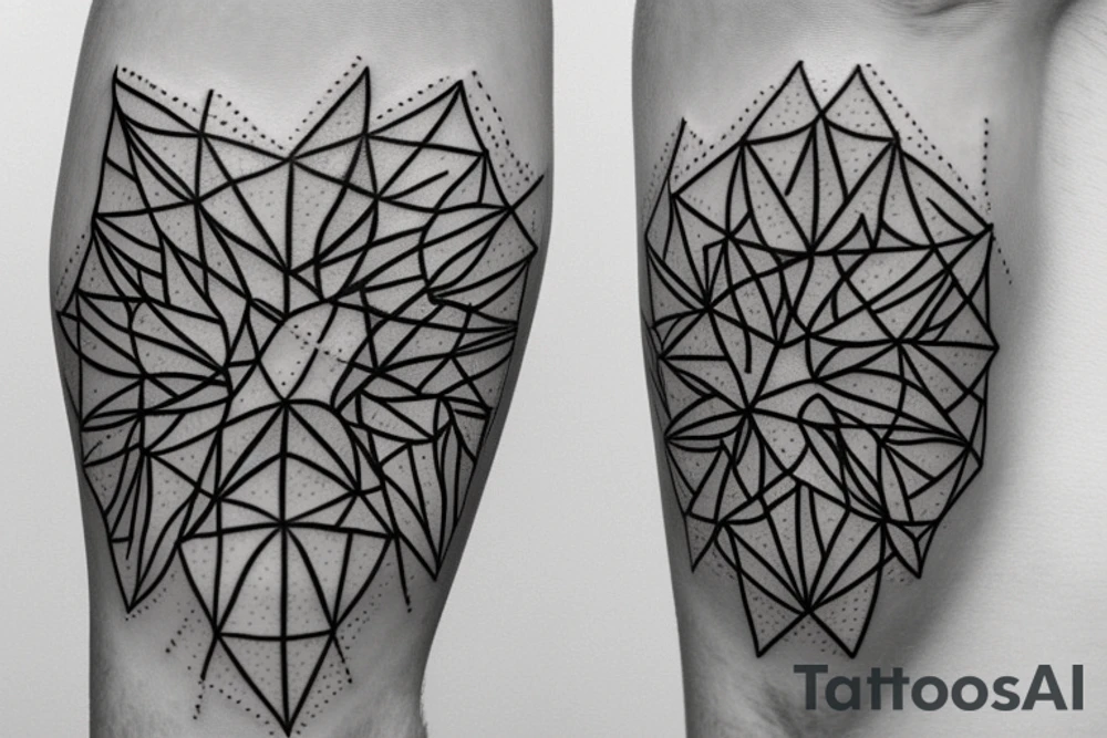 A portrait of mountains within a diamond shaped outline with Persian writing underneath and an olive branch coming out of the side tattoo idea