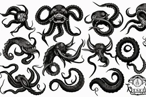 kraken with a beer tattoo idea