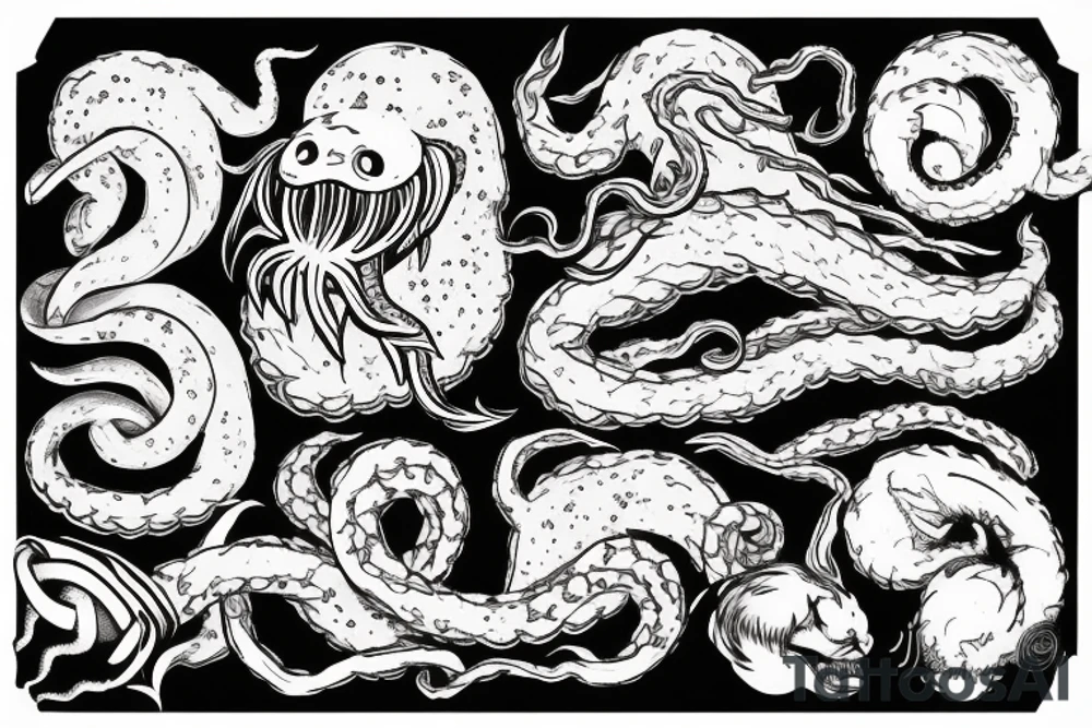 kraken with a beer tattoo idea