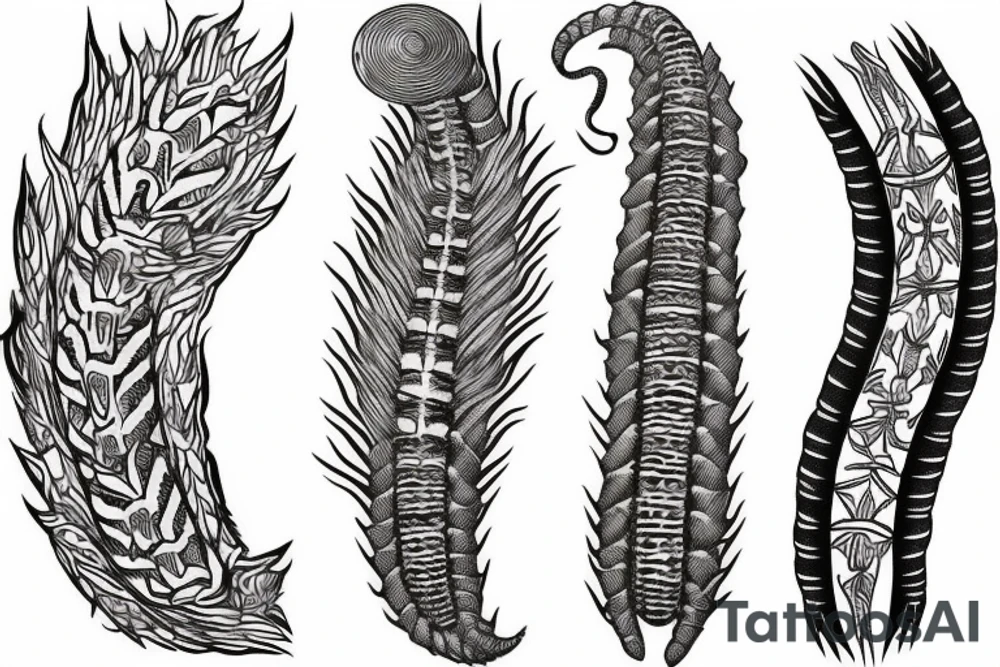 flying scolopendra tattoo idea