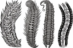 flying scolopendra tattoo idea