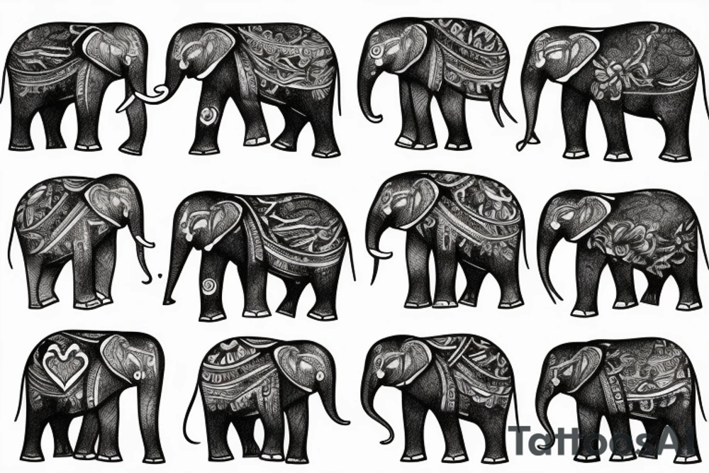 Asian elephant tattoo idea
